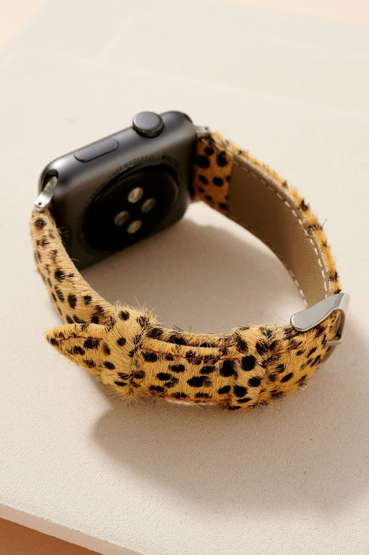 Animal Print Calf Hair Leather iWatch Band Small