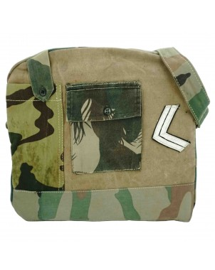 Camo and Recycled Military Tent Messenger Bag