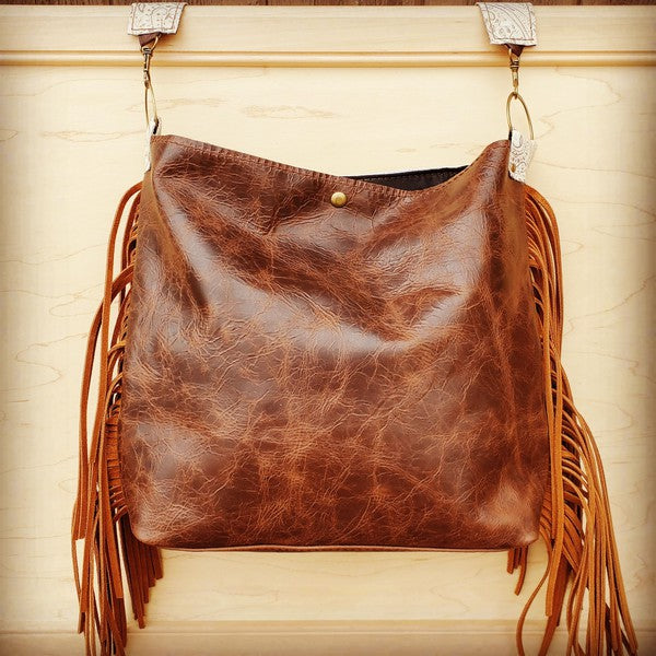 Tejas Bucket Handbag with Oyster Paisley Accent