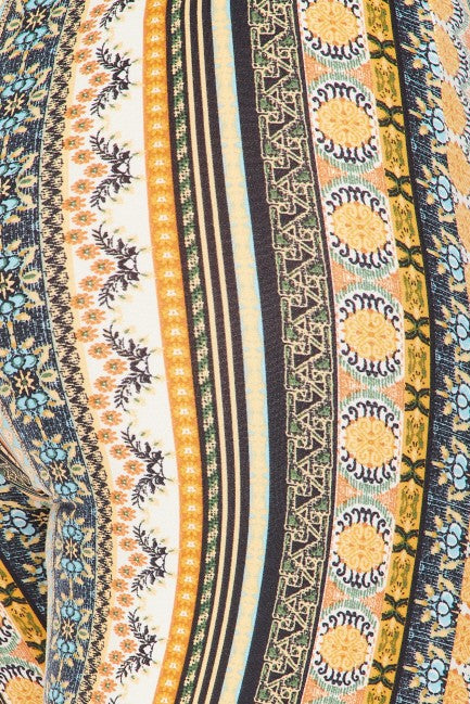 BOHO PRINT BELL BOTTOM PANTS