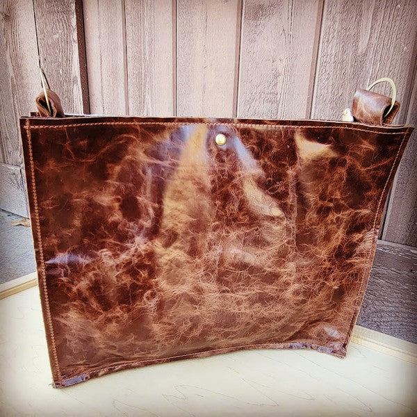 Box Handbag w/ Turquoise Chateau fringe