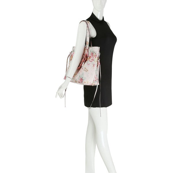 3D Flower Printed Large Shopper