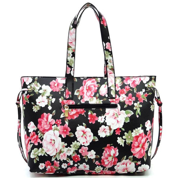 3D Flower Printed Large Shopper