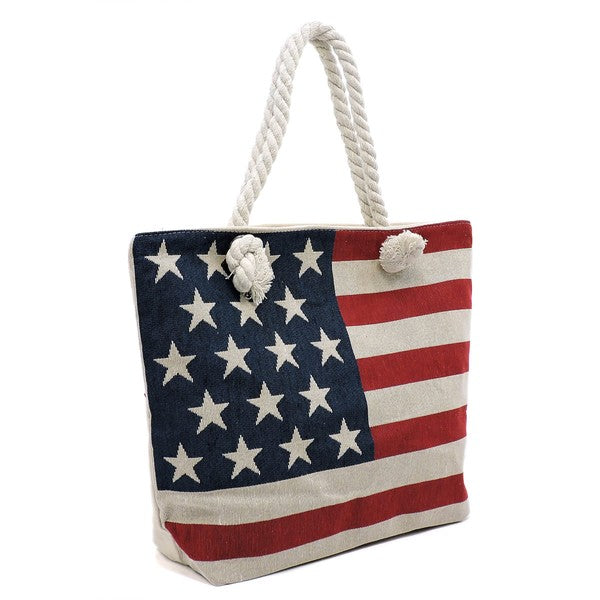 American Flag Tapestry Traveler Tote Bag