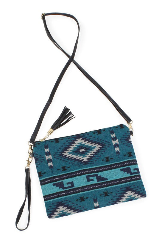 Western Patterned Crossbody / Clutch Bag