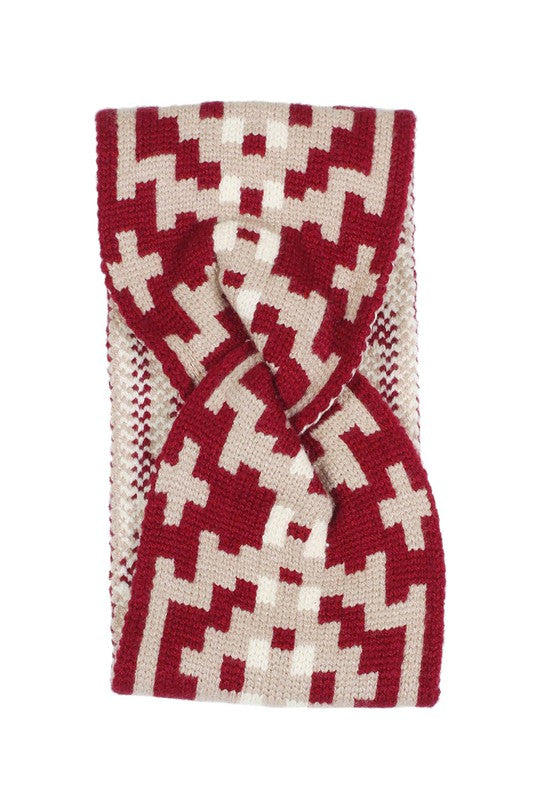 Western Print Wide Headband