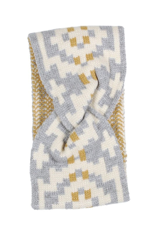 Western Print Wide Headband