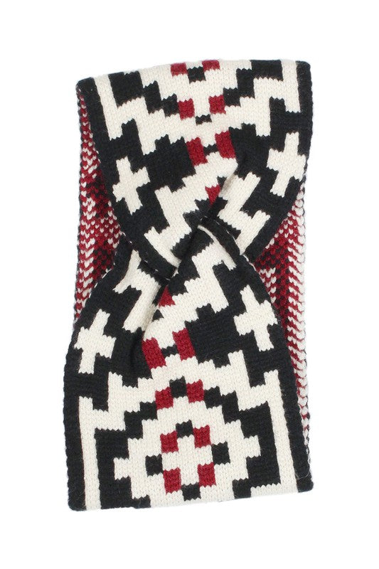Western Print Wide Headband