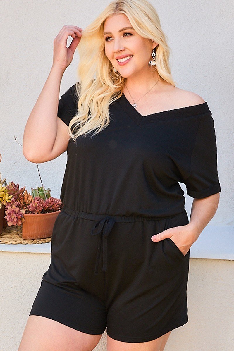 Plus size clearance terry romper