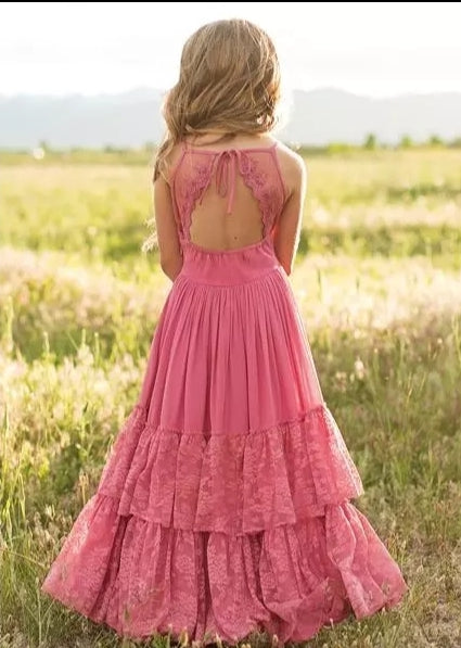Girl's Lace Bohemian Dress