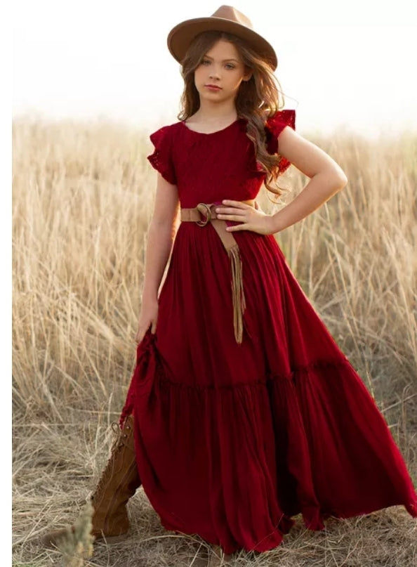 Girls Bohemian Lace Dress