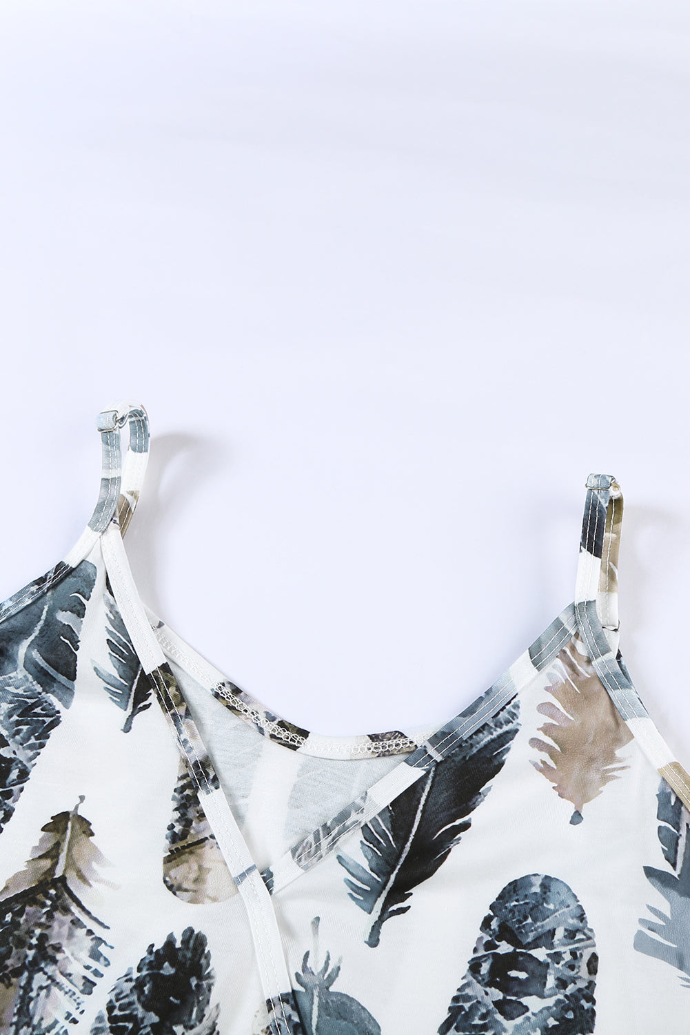 Tropical Plant Print Tank Top