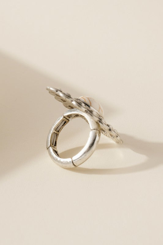 Western Oval Stone Ring