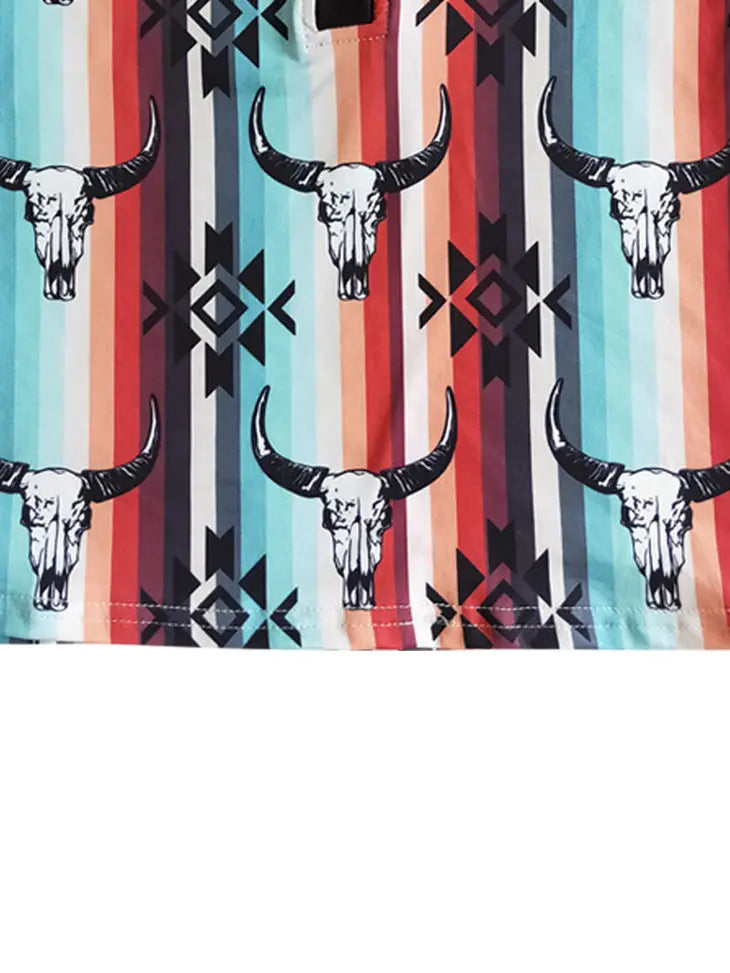 Baby Boys western cow stripe buttons shirts
