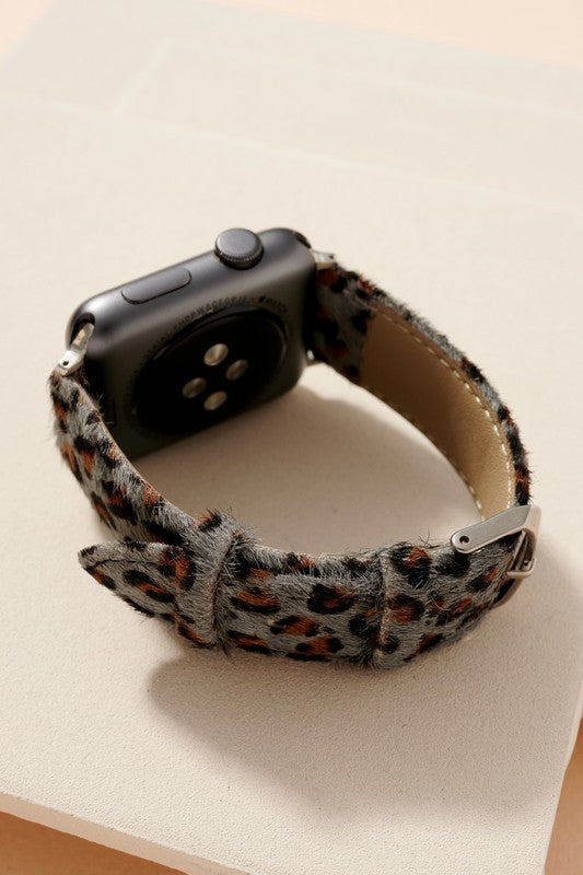 Animal Print Calf Hair Leather iWatch Band Small