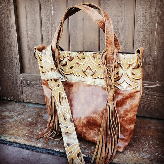 Tejas Handbag w/ Sienna Laredo Accent and Braids