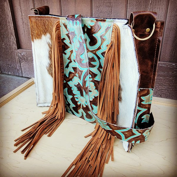 Large Handbag w/ Turquoise Laredo fringe