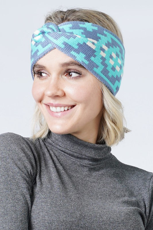 Western Print Wide Headband