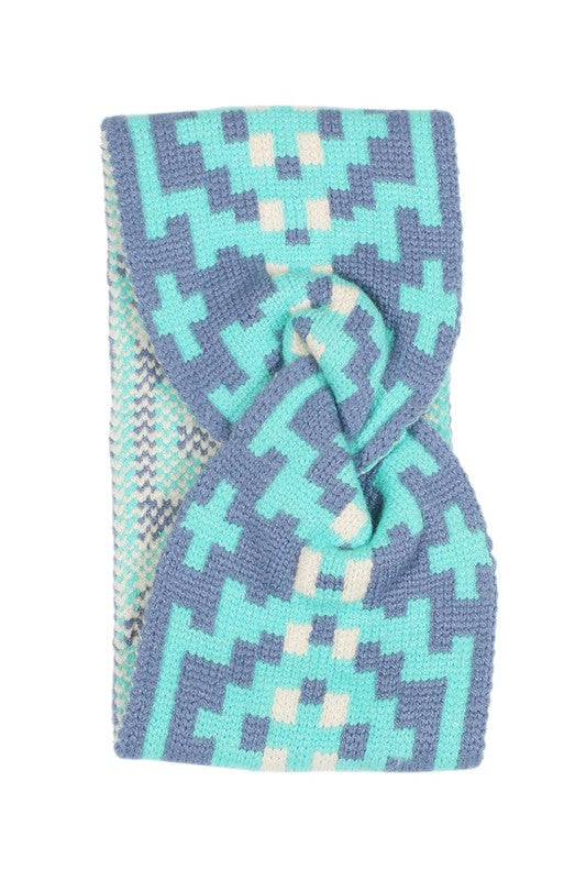 Western Print Wide Headband