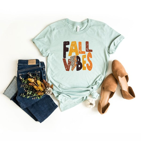 Fall Vibes Lightning Bolt Short Sleeve Tee