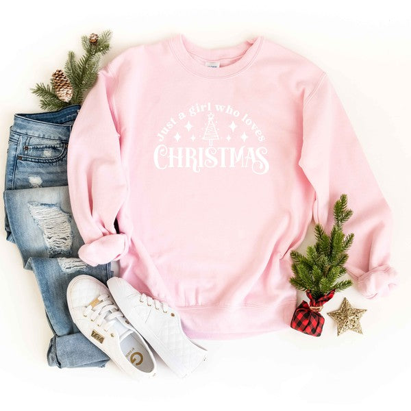 Just a Girl Who Loves Christmas Graphic Sweatshirt