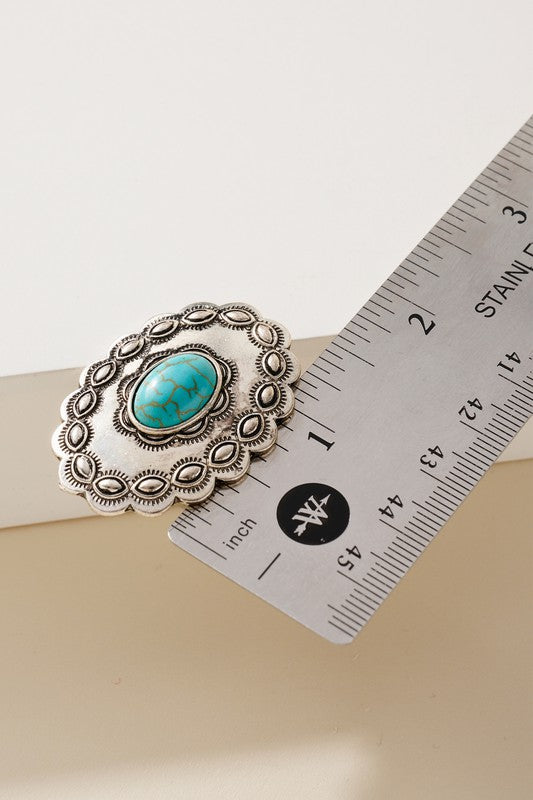 Western Oval Stone Ring