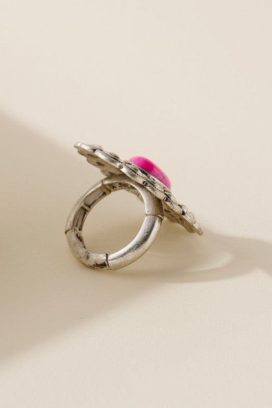 Western Oval Stone Ring