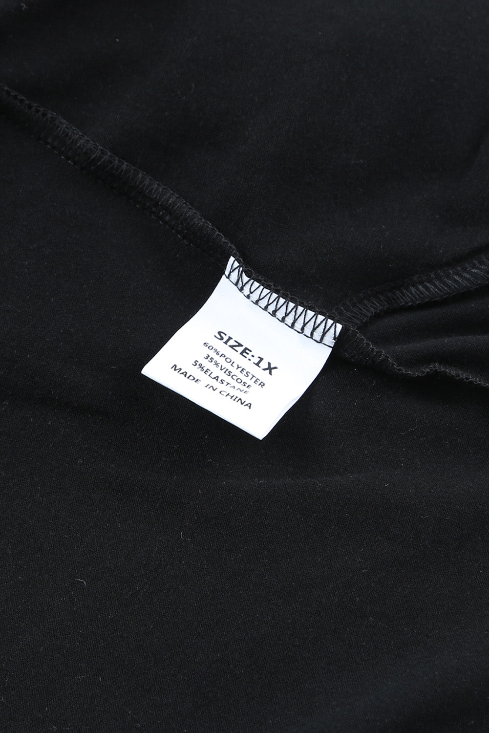 Black Black Western Print Color Block Plus Size Hoodie