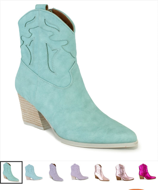 Western Suede Bootie