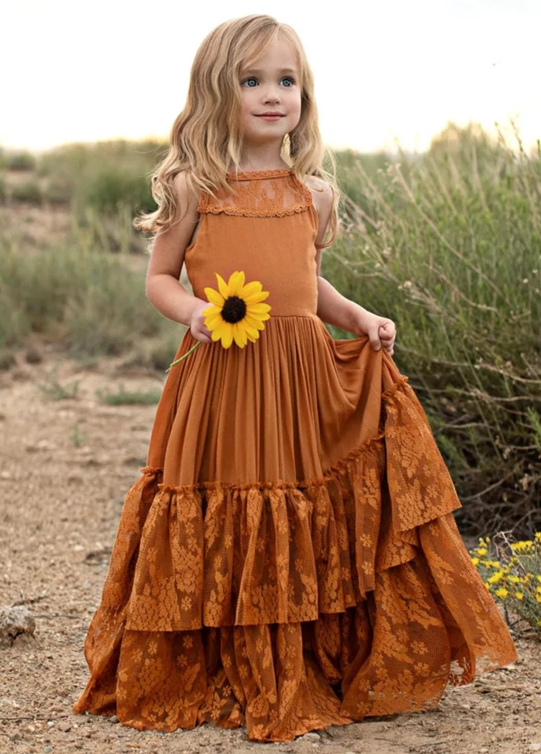 Girl's Lace Bohemian Dress