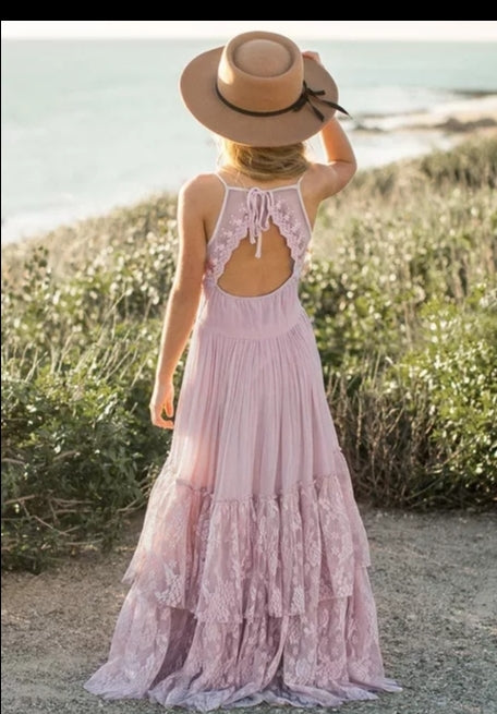 Girl's Lace Bohemian Dress