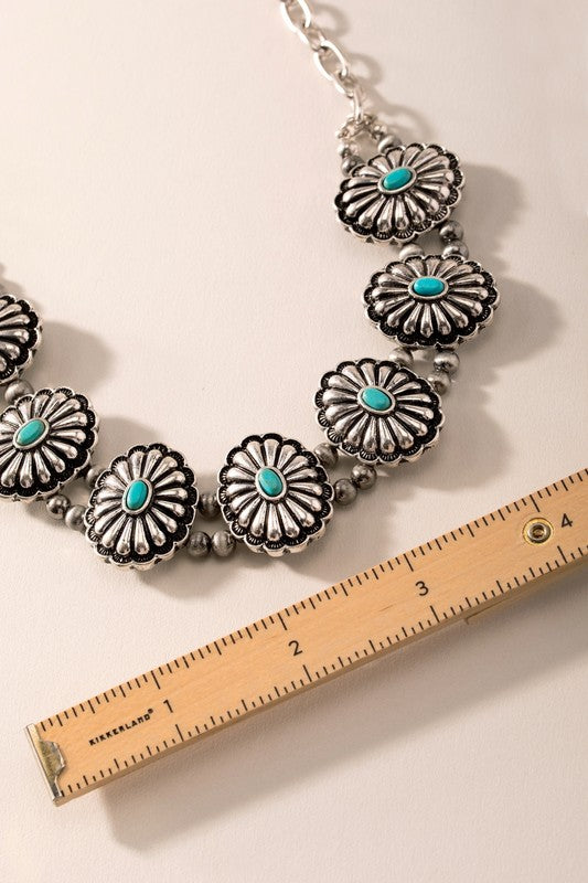 Western Chain Concho Necklace