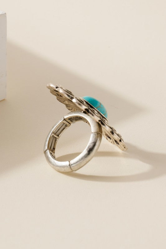 Western Oval Stone Ring